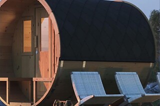 Accès espace wellness privatif extérieur avec étang de baignade pour 8 aux Aguesses à Andenne (Namur)