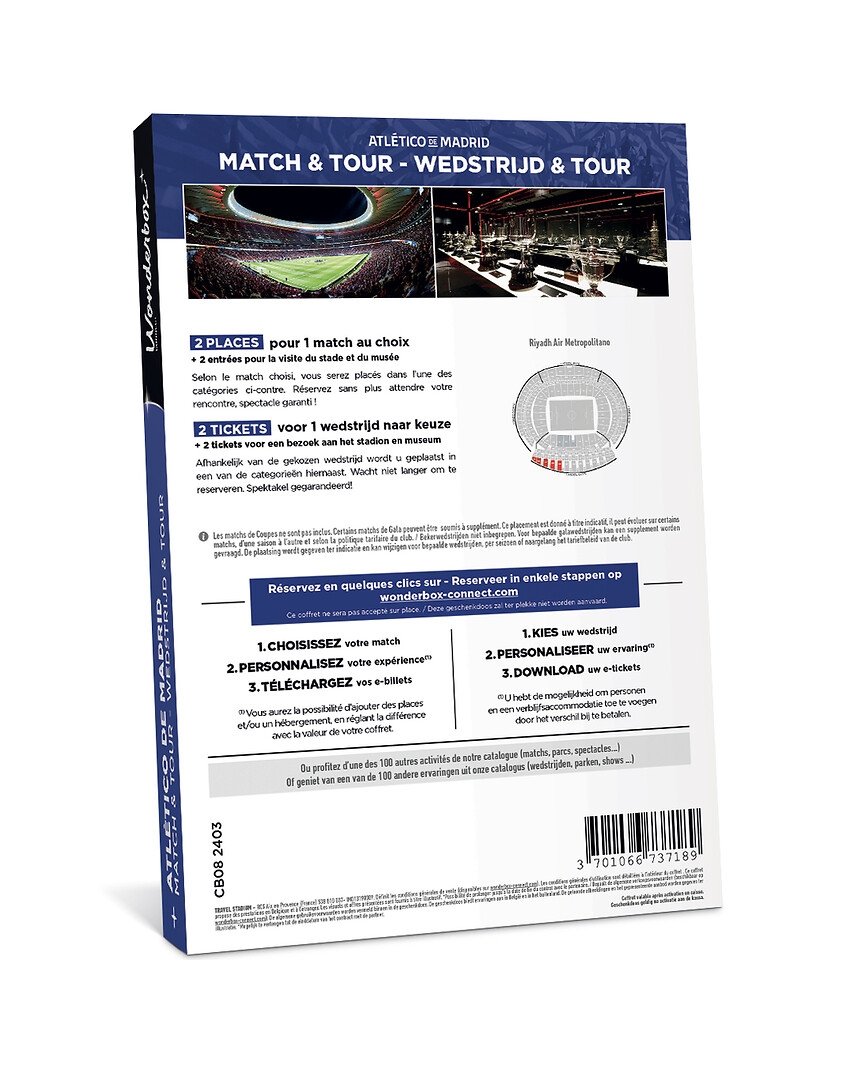 Atlético de Madrid - Match & Tour en duo