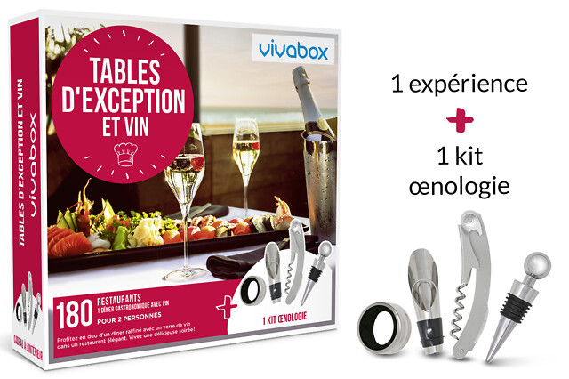 Coffret Cadeau Tables d'exception et vin | Wonderbox